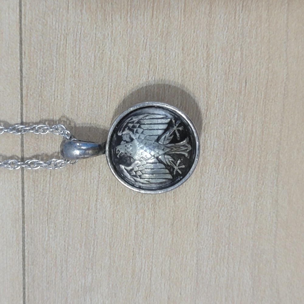 Necklace Charm | Eagle Silver